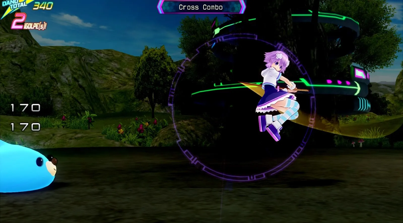 Neptune usando Cross Combo