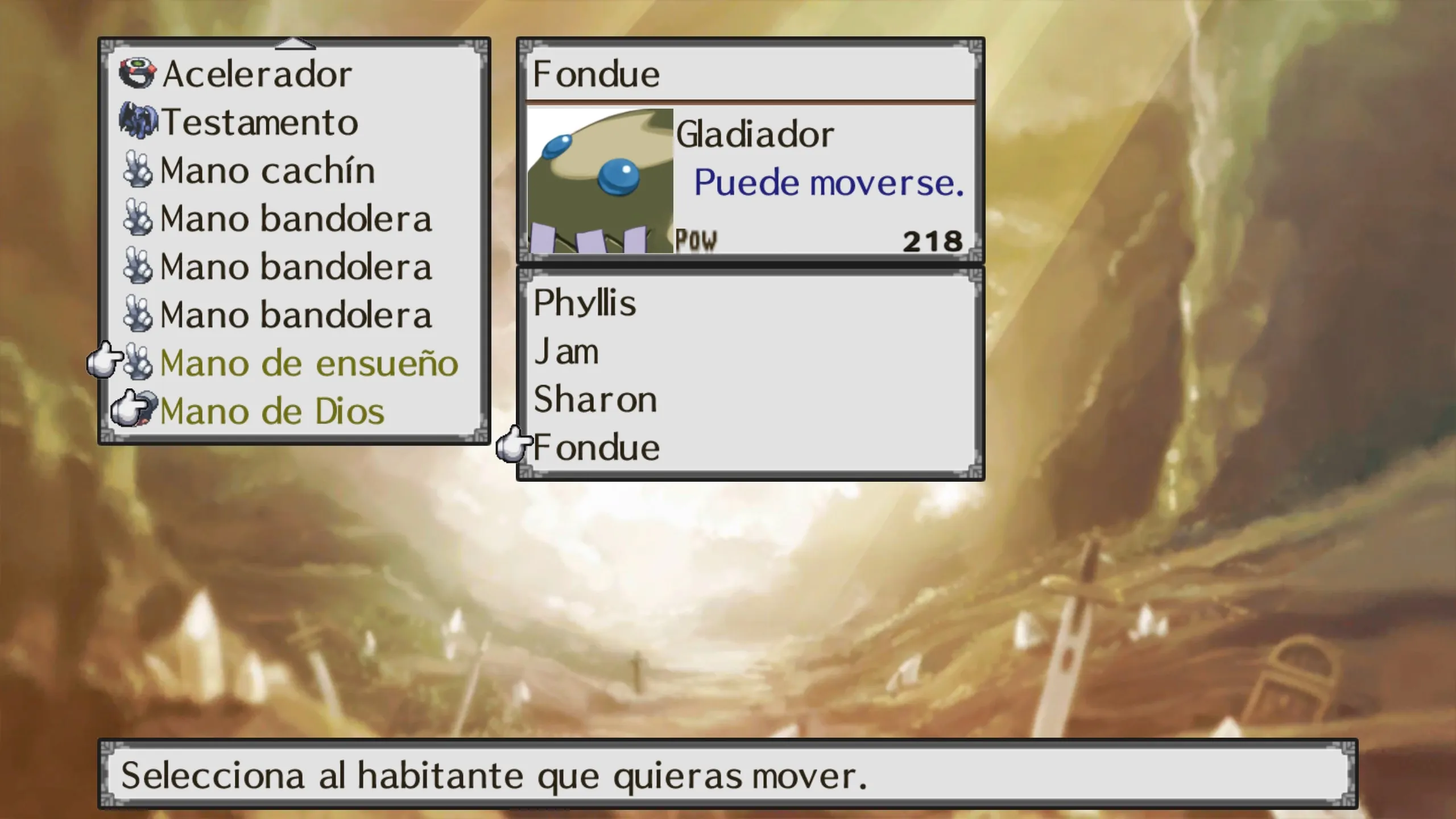 Mover especialistas - 1