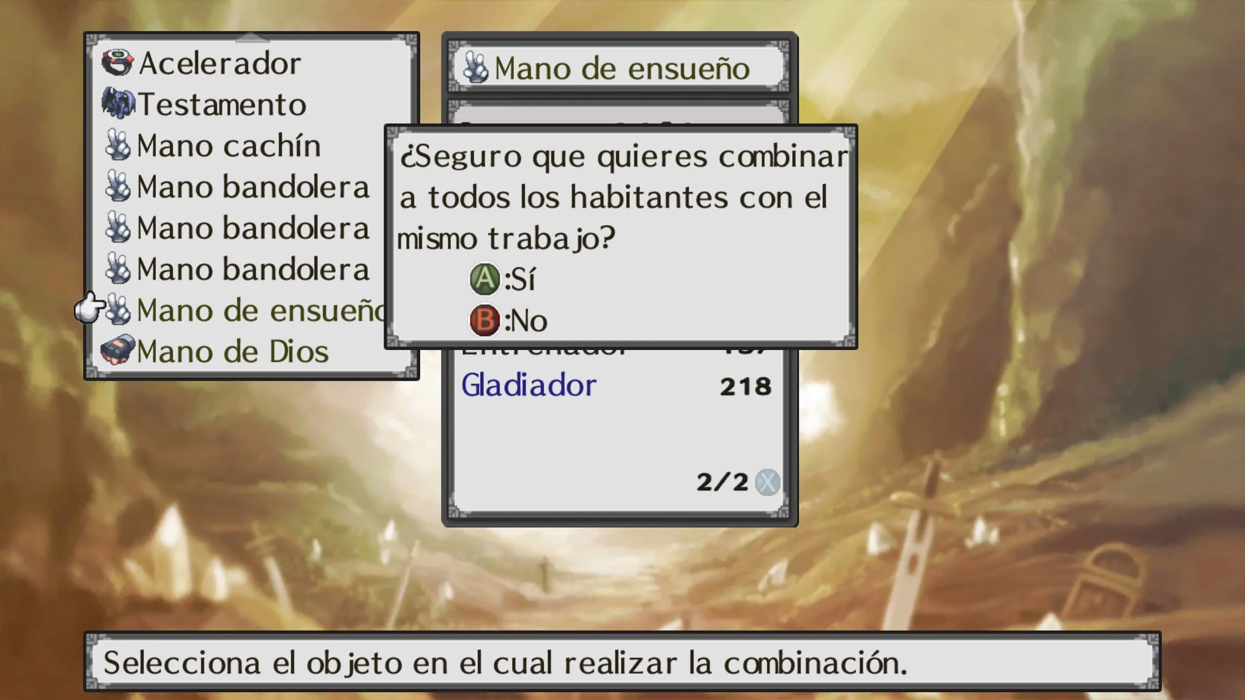 Combinar especialistas - 1