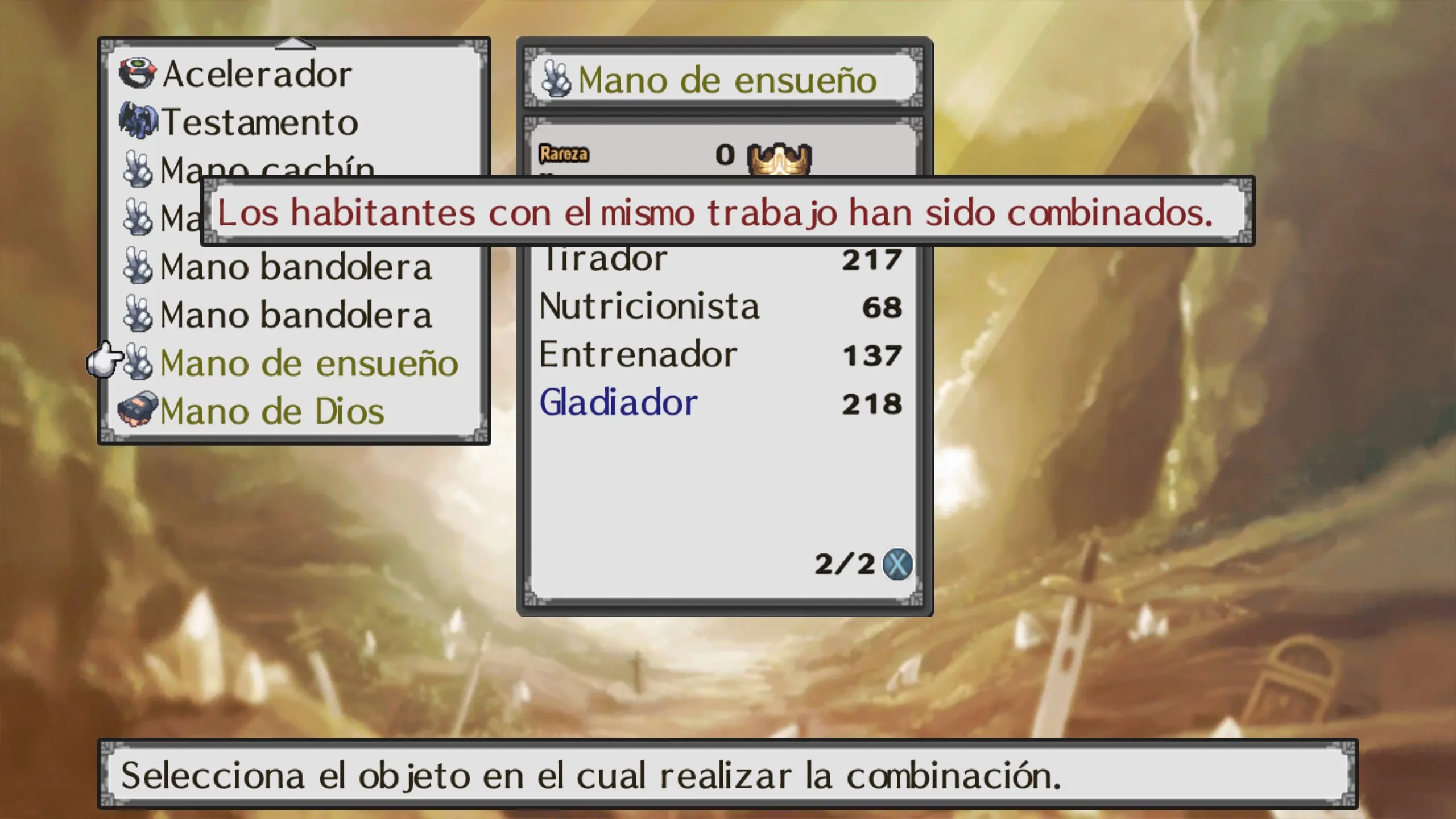 Combinar especialistas - 2