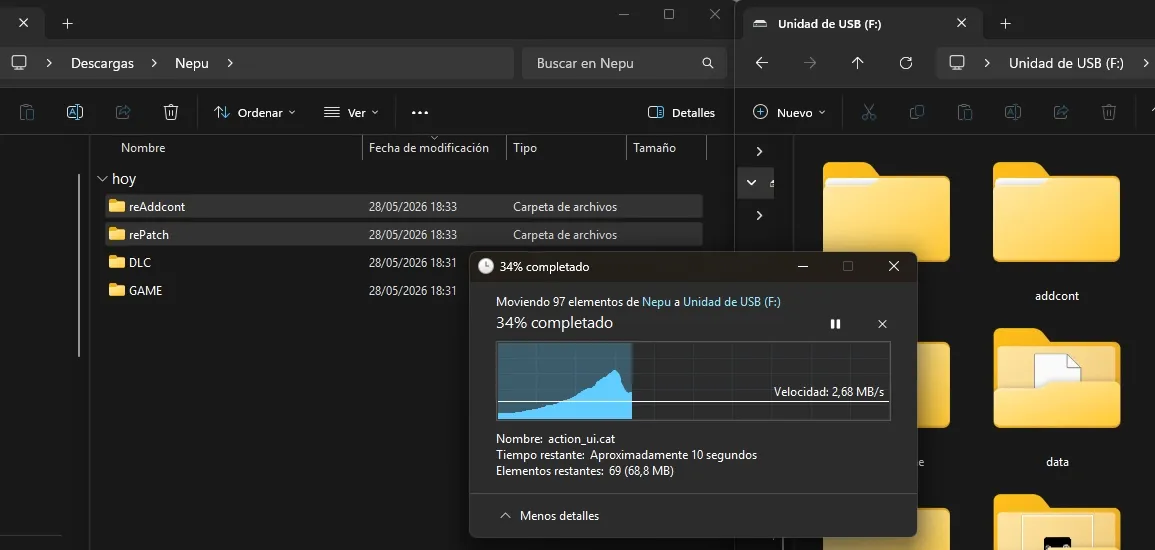 Transferencia de archivos de PC a PS Vita.