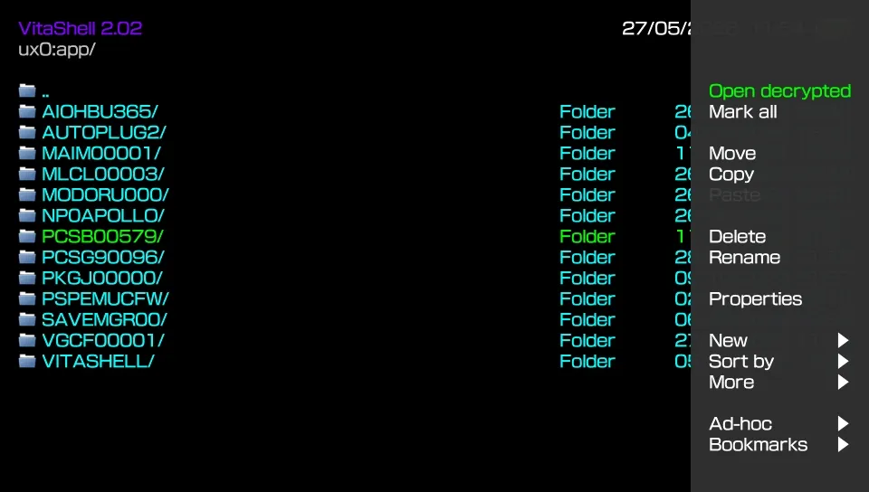 Open decrypted.