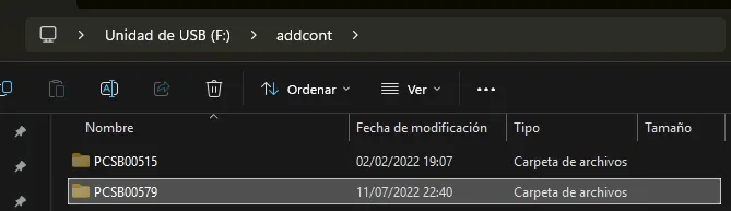 Copiado de carpeta con los DLC.