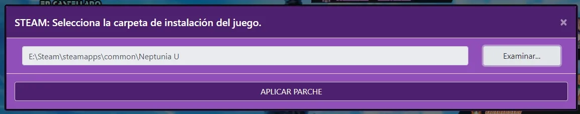 Selección de ruta de instalación del juego
