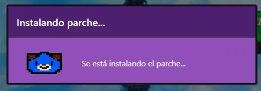 Instalación del parche.
