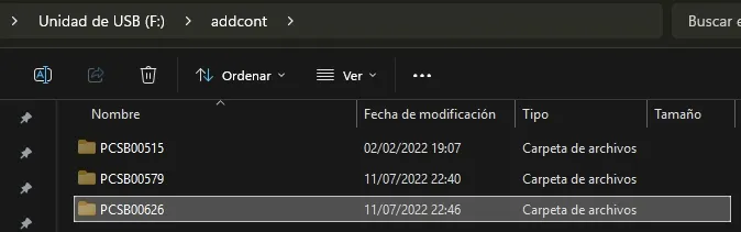 Copiado de carpeta con los DLC.